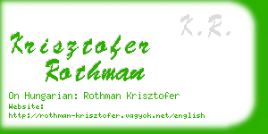 krisztofer rothman business card